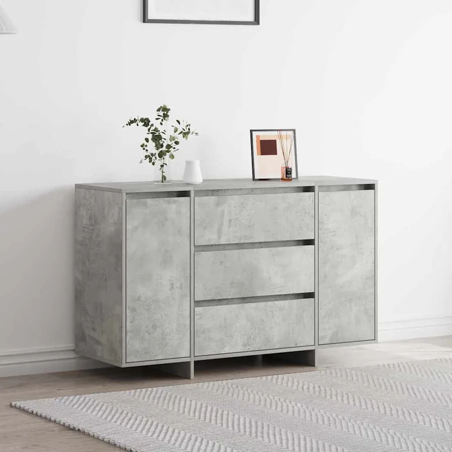 Buffet Gris béton 120 x 41 x 75 cm Bois d'ingénierie