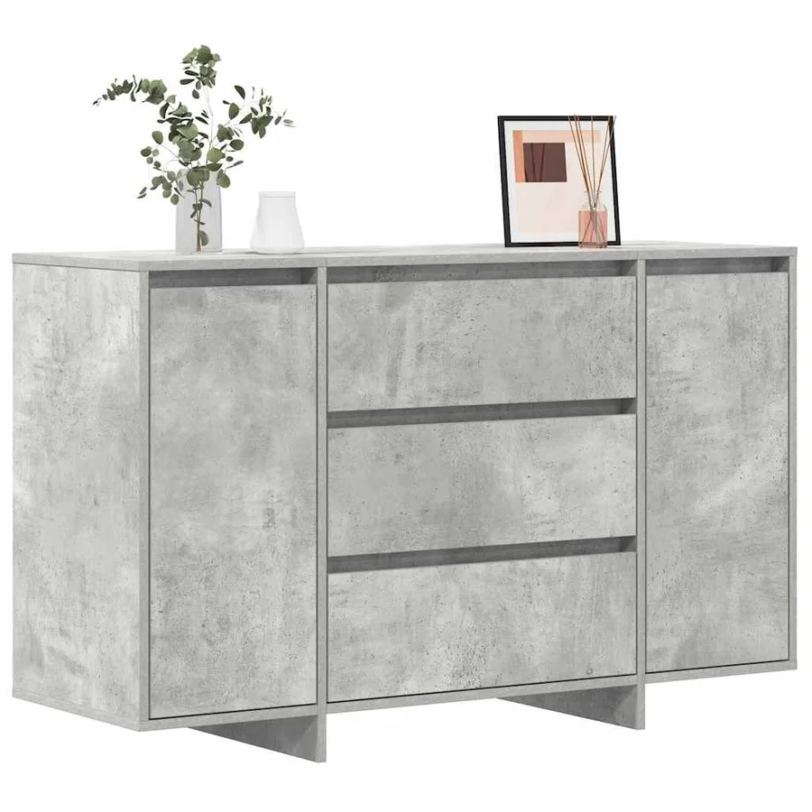 Buffet Gris béton 120 x 41 x 75 cm Bois d'ingénierie - 3