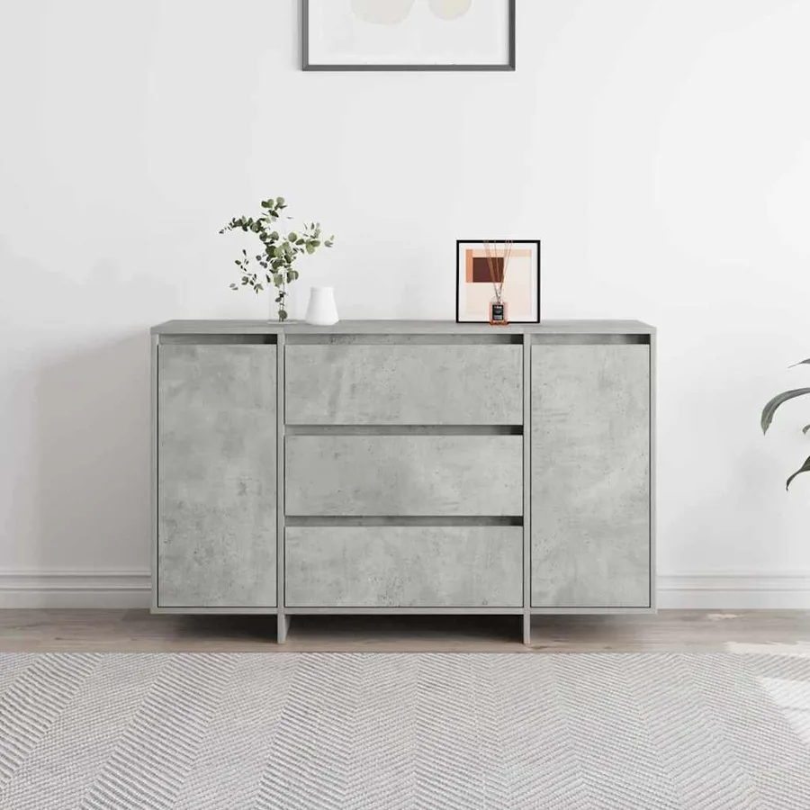 Buffet Gris béton 120 x 41 x 75 cm Bois d'ingénierie - 4