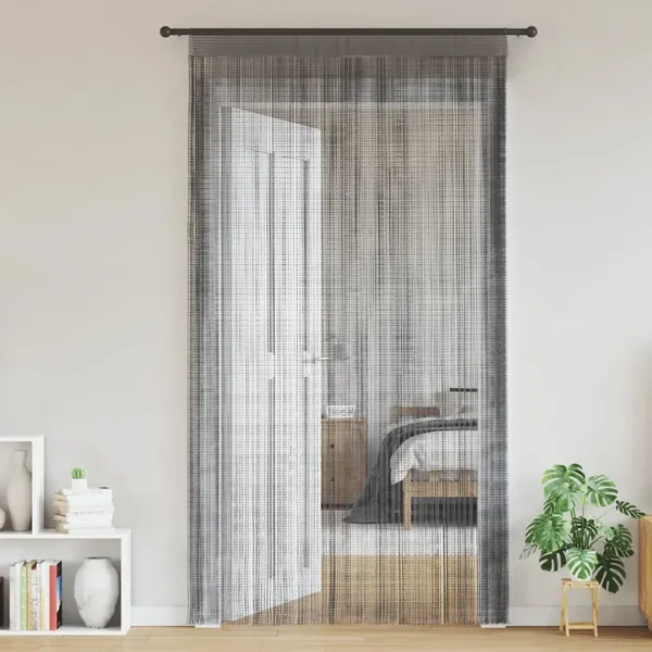 Rideaux à fils 2 pièces Anthracite 100x250 cm