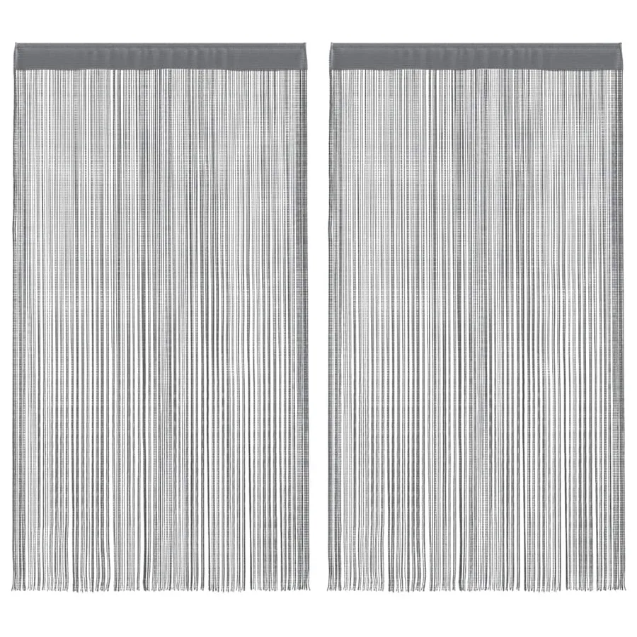 Rideaux à fils 2 pièces Anthracite 100x250 cm - 2