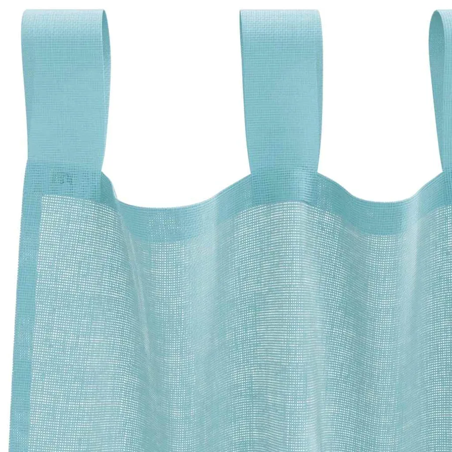 Rideaux en voile avec passe-tringles 2 pcs turquoise - 5