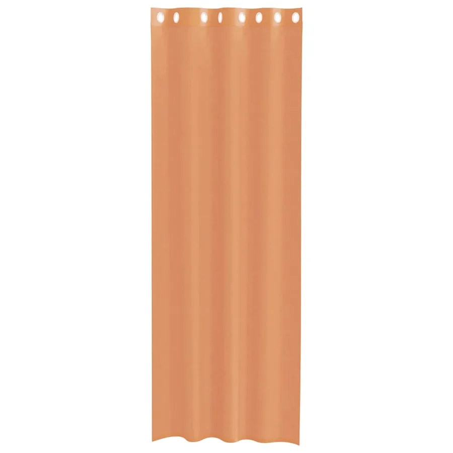 Rideaux en voile avec œillets 2 pcs terre cuite - 4