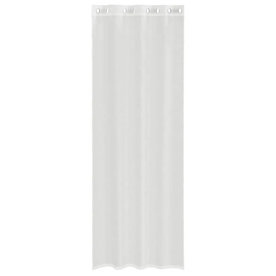 Rideaux en voile avec œillets 2 pcs blanc - 4