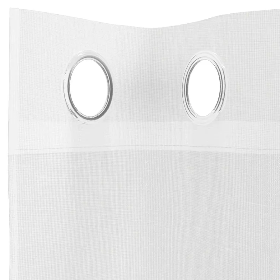 Rideaux en voile avec œillets 2 pcs blanc - 5