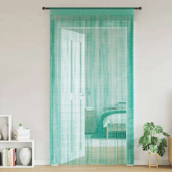 Rideaux à fils 2 pcs turquoise 100x250 cm