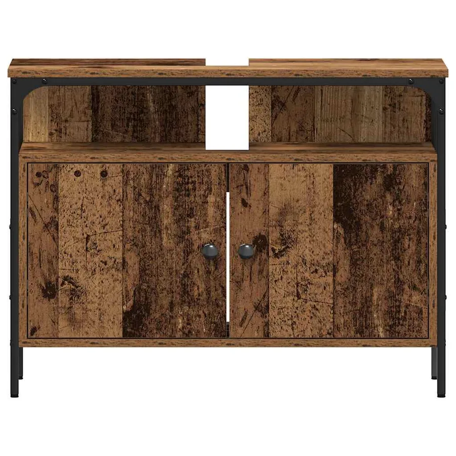 Meubles de salle de bain 3 pcs Marron Bois d'ingénierie - 10