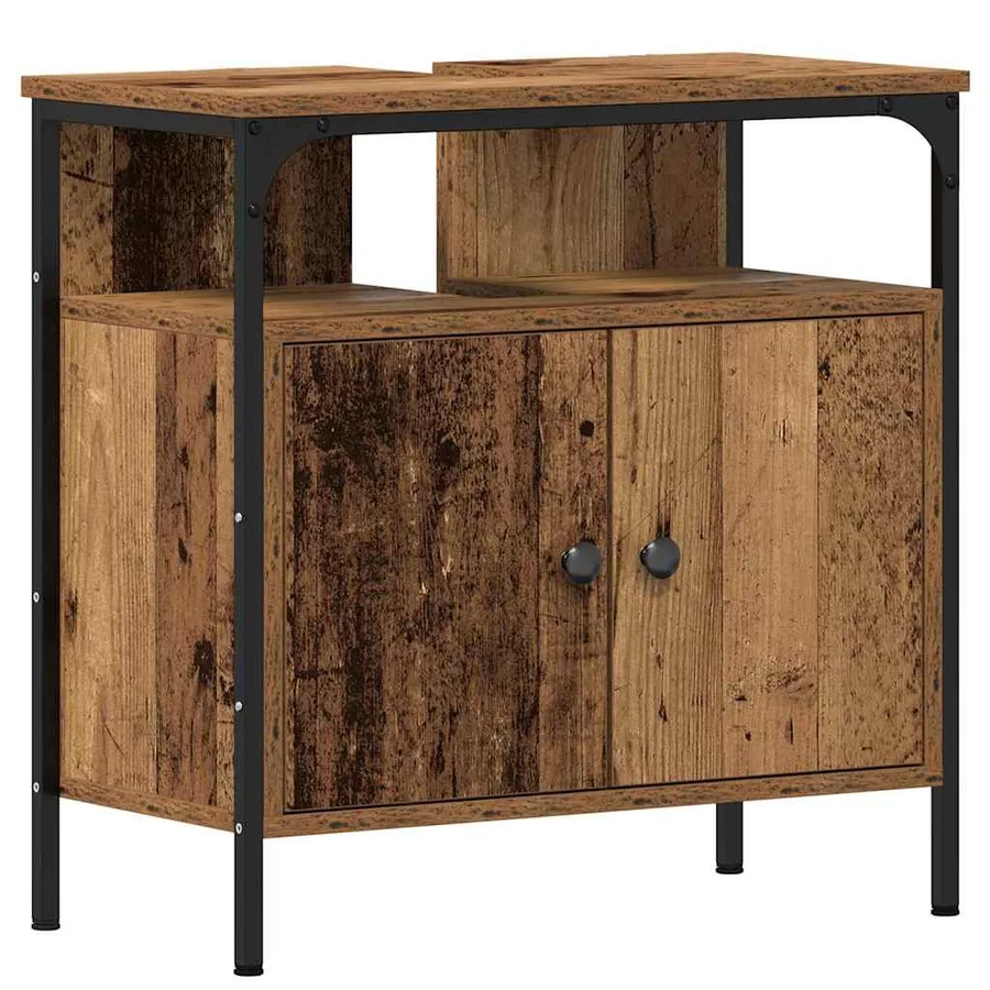 Meubles de salle de bain 3 pcs Marron Bois d'ingénierie - 6