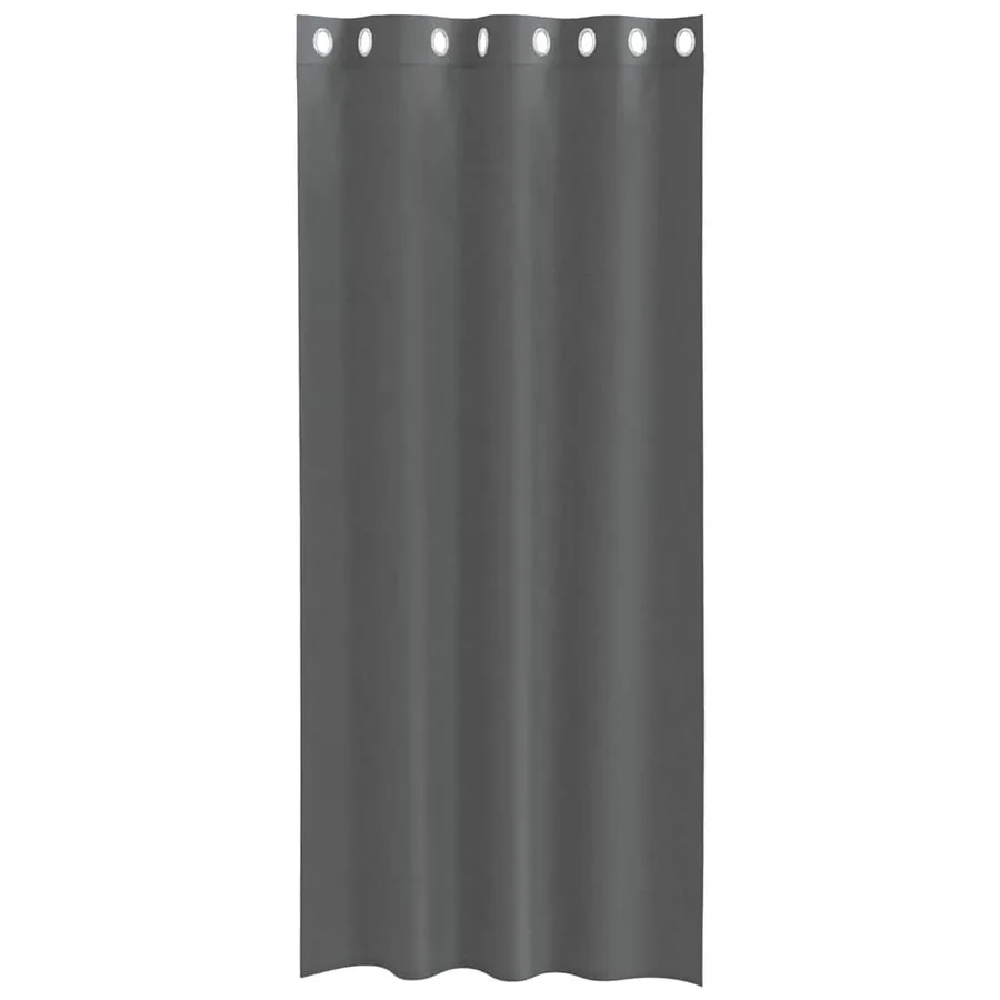 Rideaux en voile avec œillets 2 pcs gris foncé 140x225 cm - 4