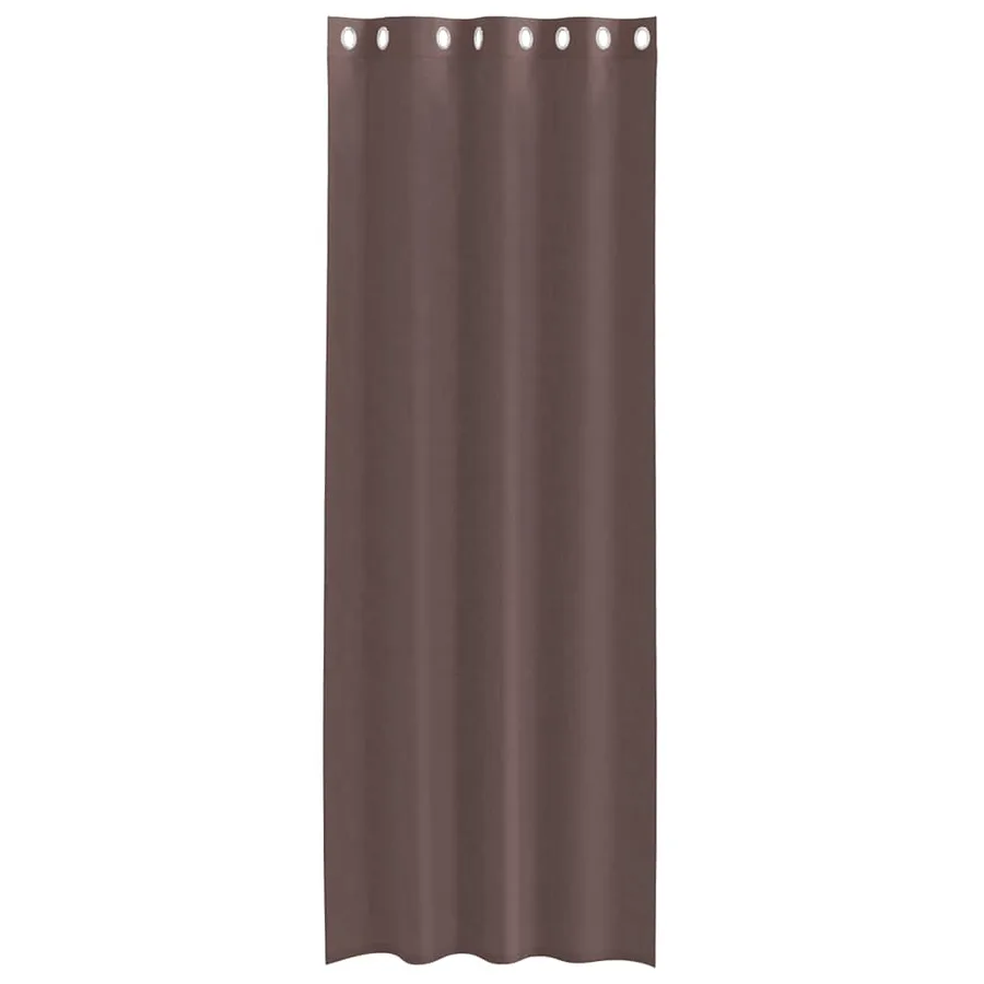 Rideaux en voile avec œillets 2 pcs marron 140x300 cm - 4
