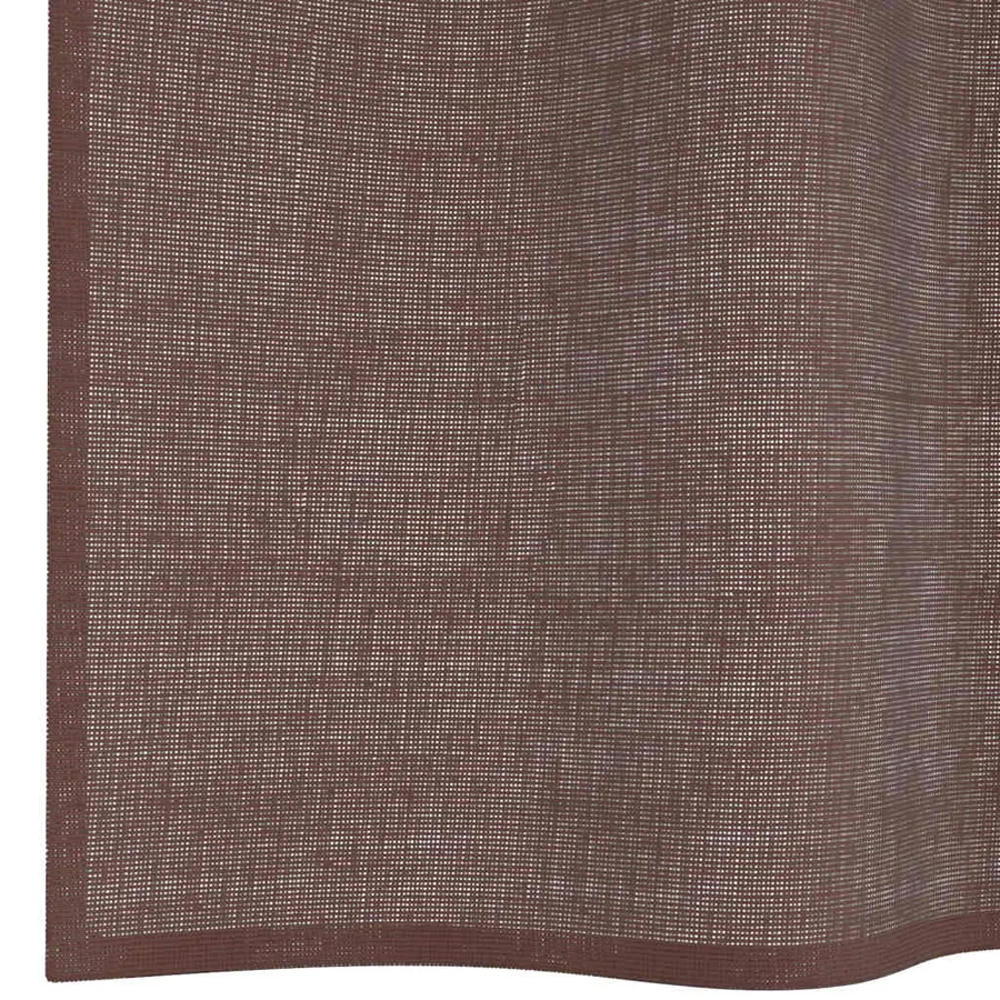 Rideaux en voile avec œillets 2 pcs marron 140x300 cm - 6