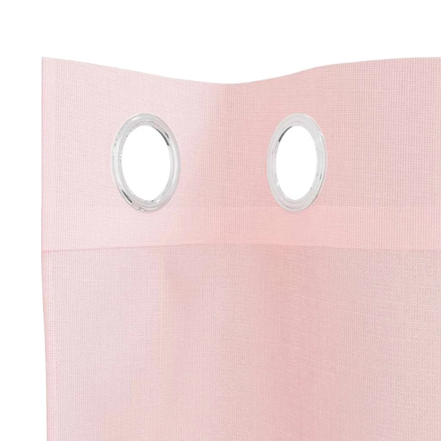 Rideaux en voile avec œillets 2 pcs rose clair 140x260 cm - 5