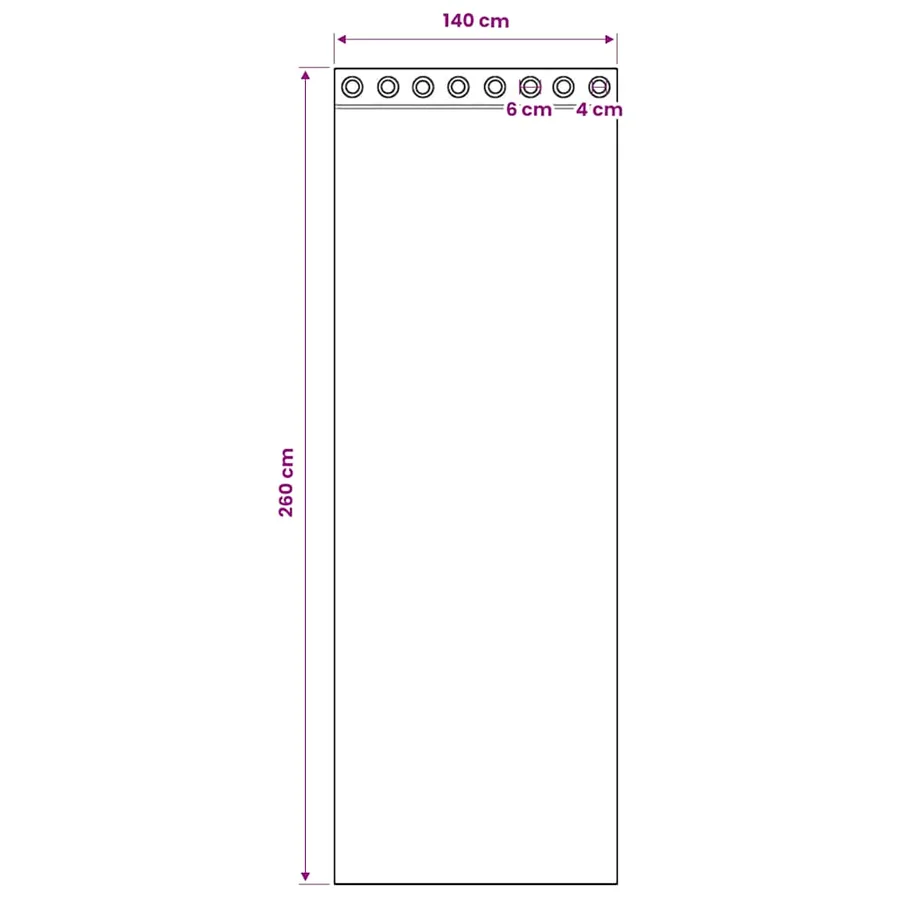 Rideaux en voile avec œillets 2 pcs rose clair 140x260 cm - 8
