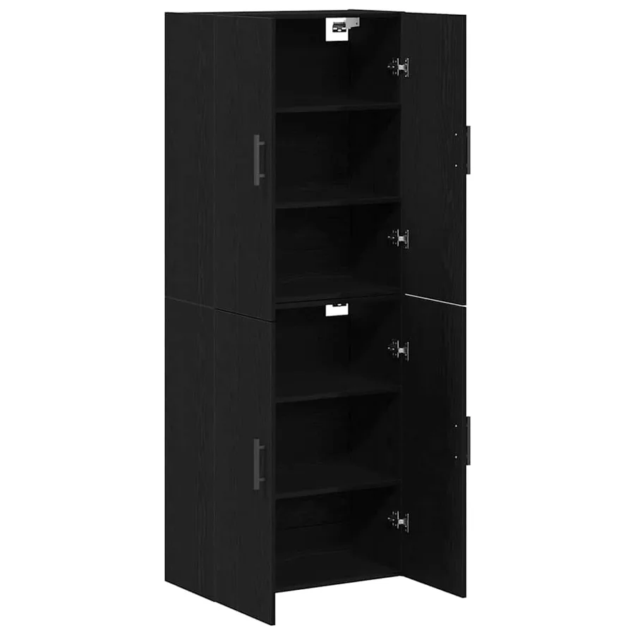 Armoire Murale Montage mural 2 pcs Chêne noir 69,5 x 34 x 90 cm - 5