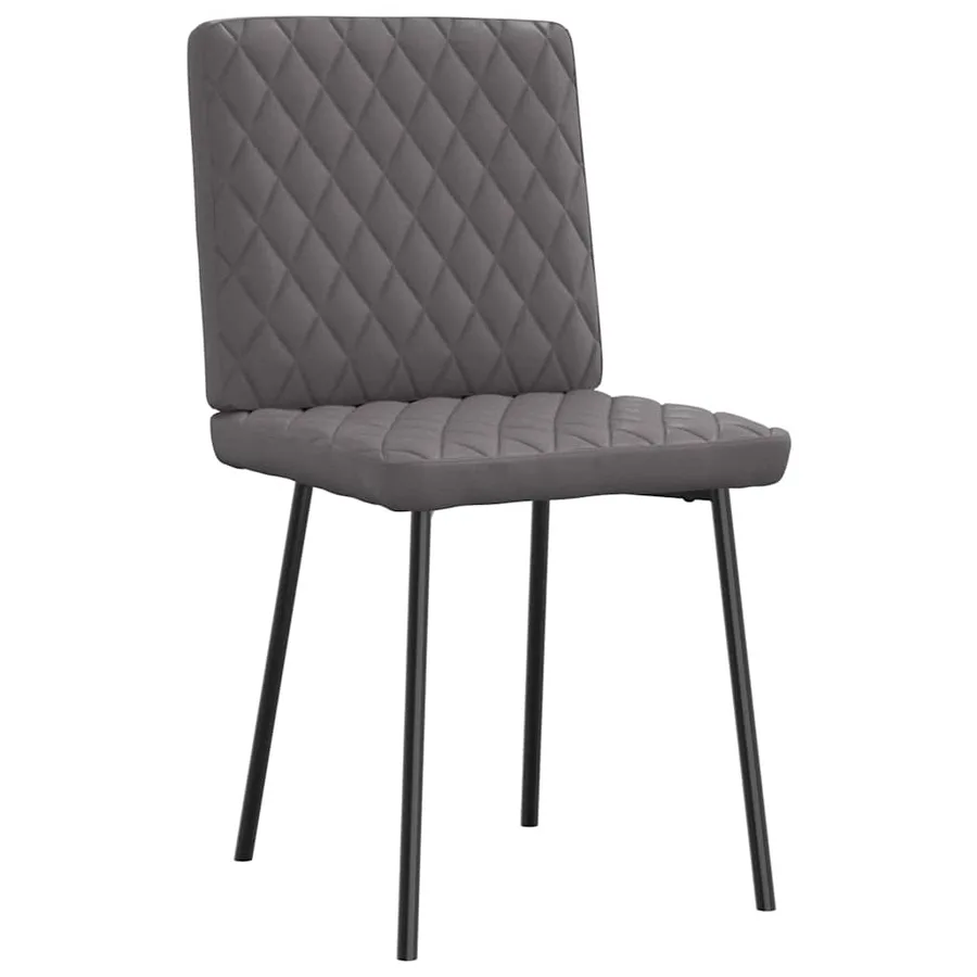 Chaises à manger lot de 2 gris similicuir - 3