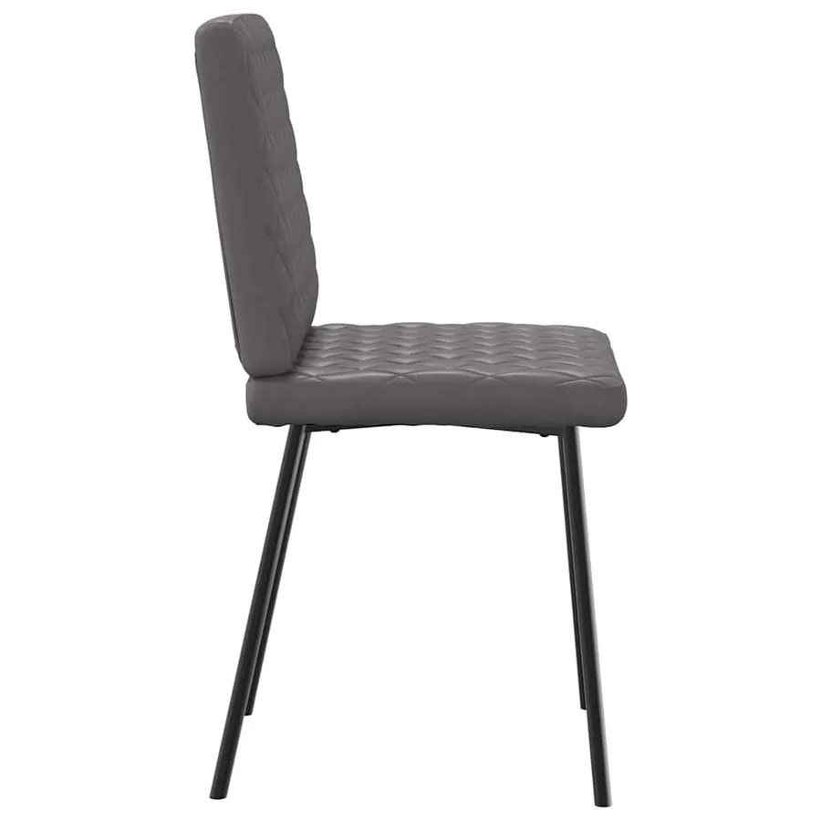Chaises à manger lot de 2 gris similicuir - 5