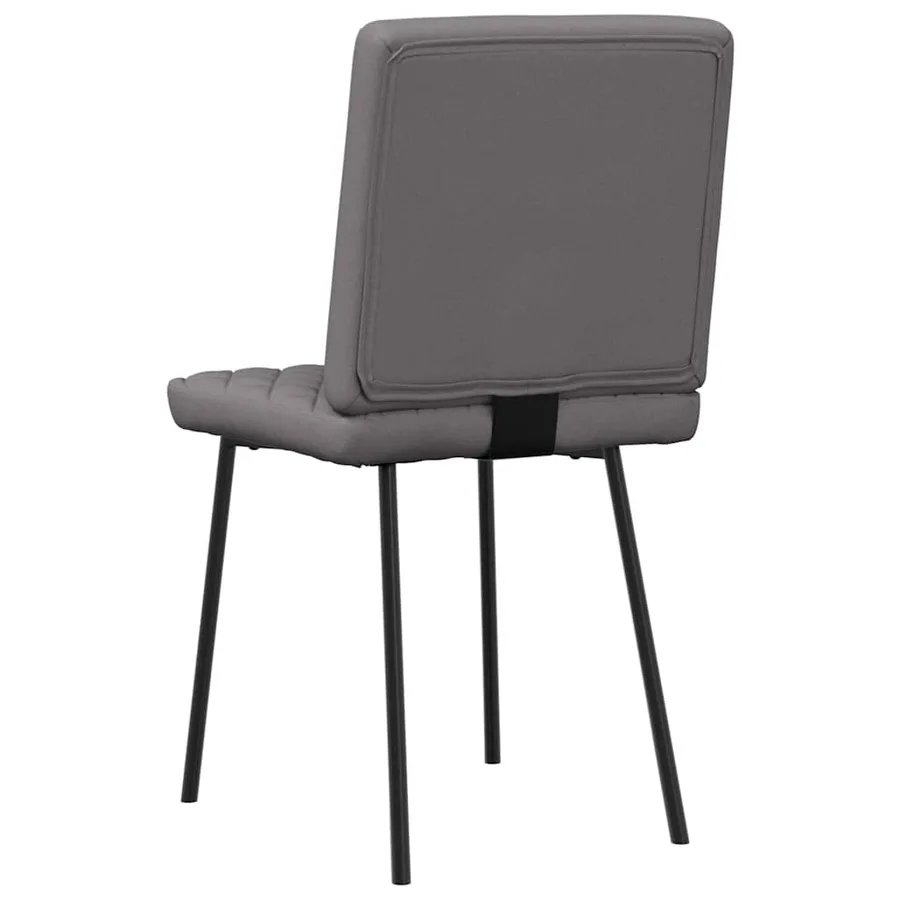 Chaises à manger lot de 2 gris similicuir - 6