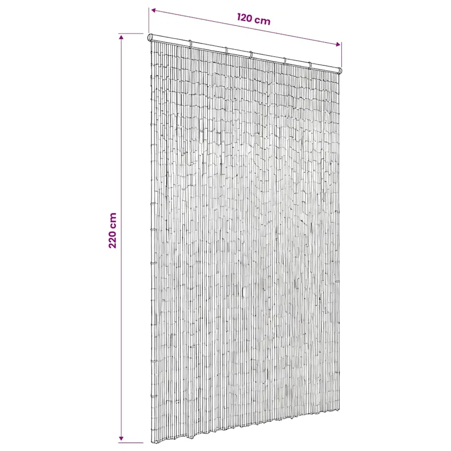Rideau de porte contre insectes Bambou 120 x 220 cm - 6