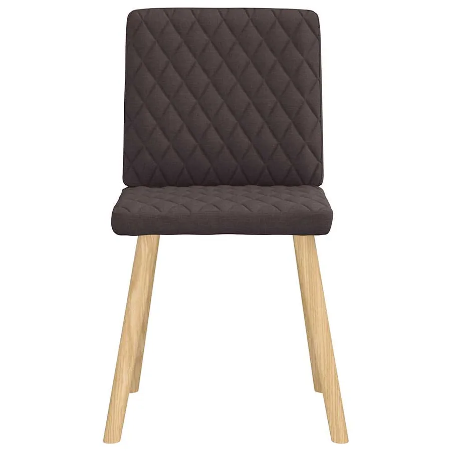 Chaises à manger lot de 4 marron foncé tissu - 4