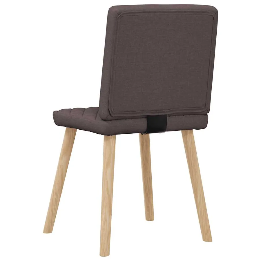 Chaises à manger lot de 4 marron foncé tissu - 6