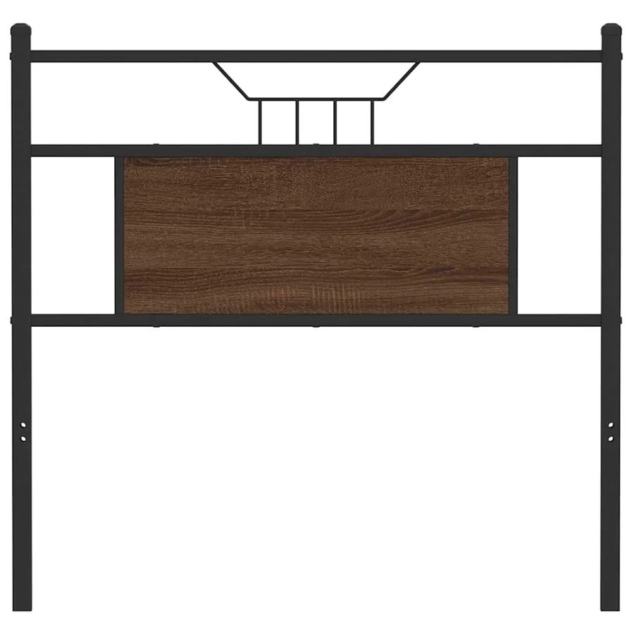 Tête de lit de remplacement chêne marron 80 cm bois d'ingénierie et acier - 4