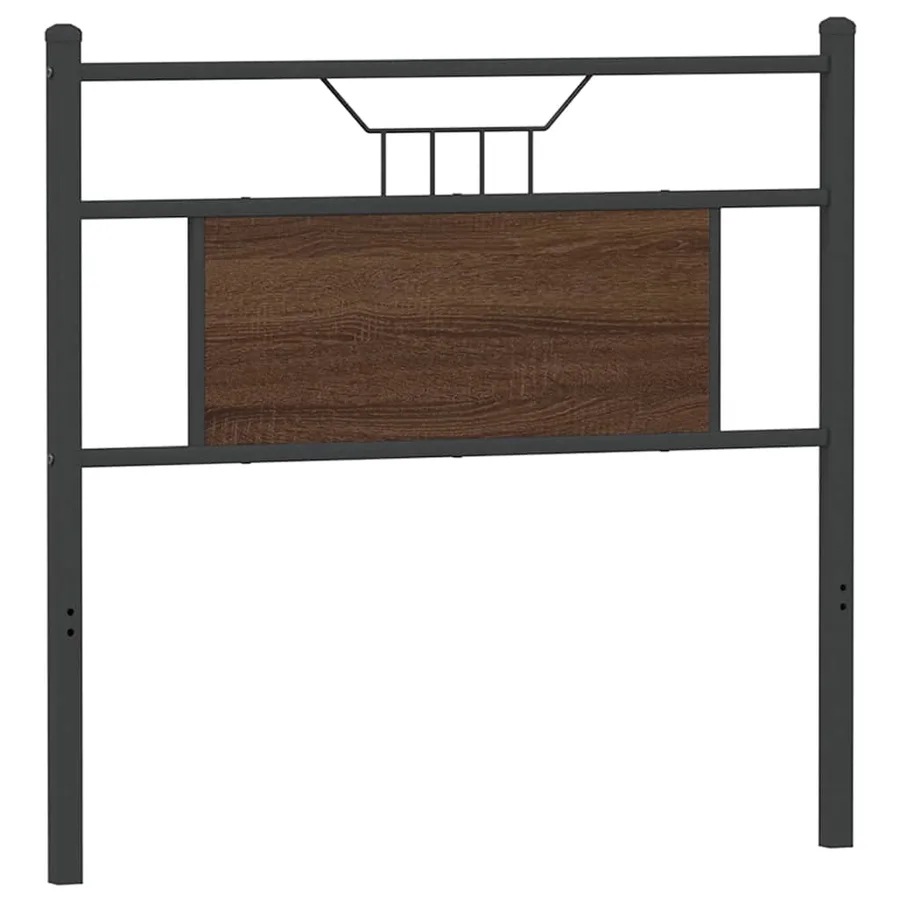 Tête de lit de remplacement chêne marron 80 cm bois d'ingénierie et acier - 6