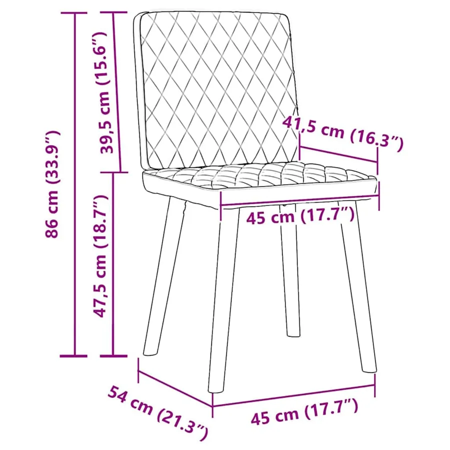 Chaises à manger lot de 6 gris nuage tissu - 9