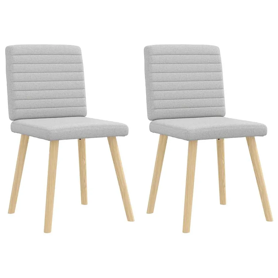 Chaises à manger lot de 2 gris nuage tissu - 2