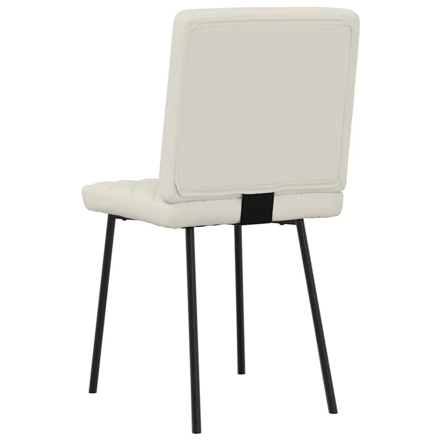 Chaises à manger lot de 4 Crème Velours - 6