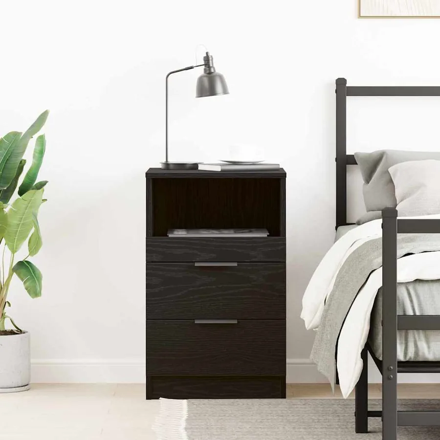 Cabinet de chevet Chêne noir 40 x 35 x 65 cm Bois d'ingénierie