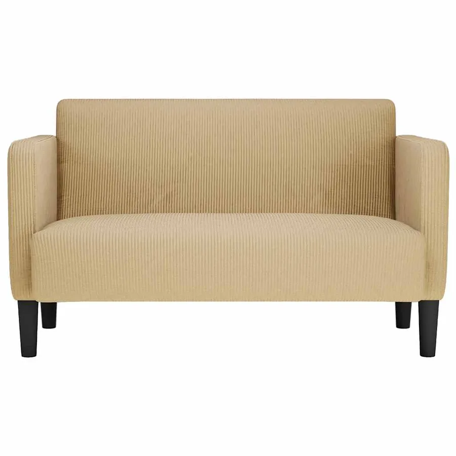 Canapé causeuse gris-vert 109 cm tissu velours côtelé - 3