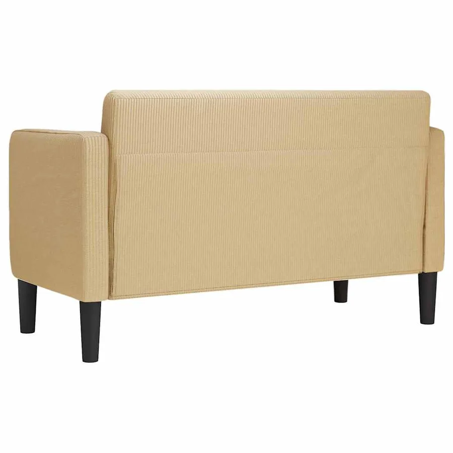 Canapé causeuse gris-vert 109 cm tissu velours côtelé - 5