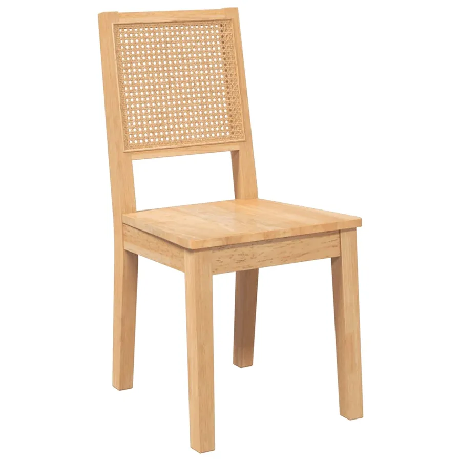 Chaises à manger 2 pcs bois massif caoutchouc - 4