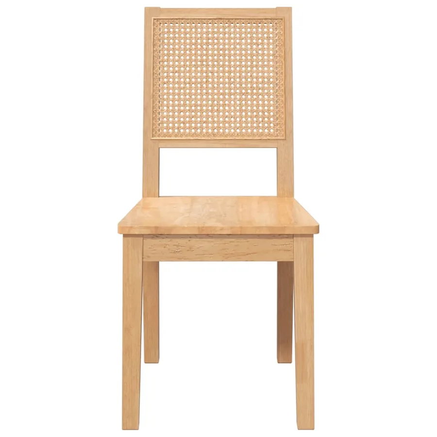 Chaises à manger 2 pcs bois massif caoutchouc - 5