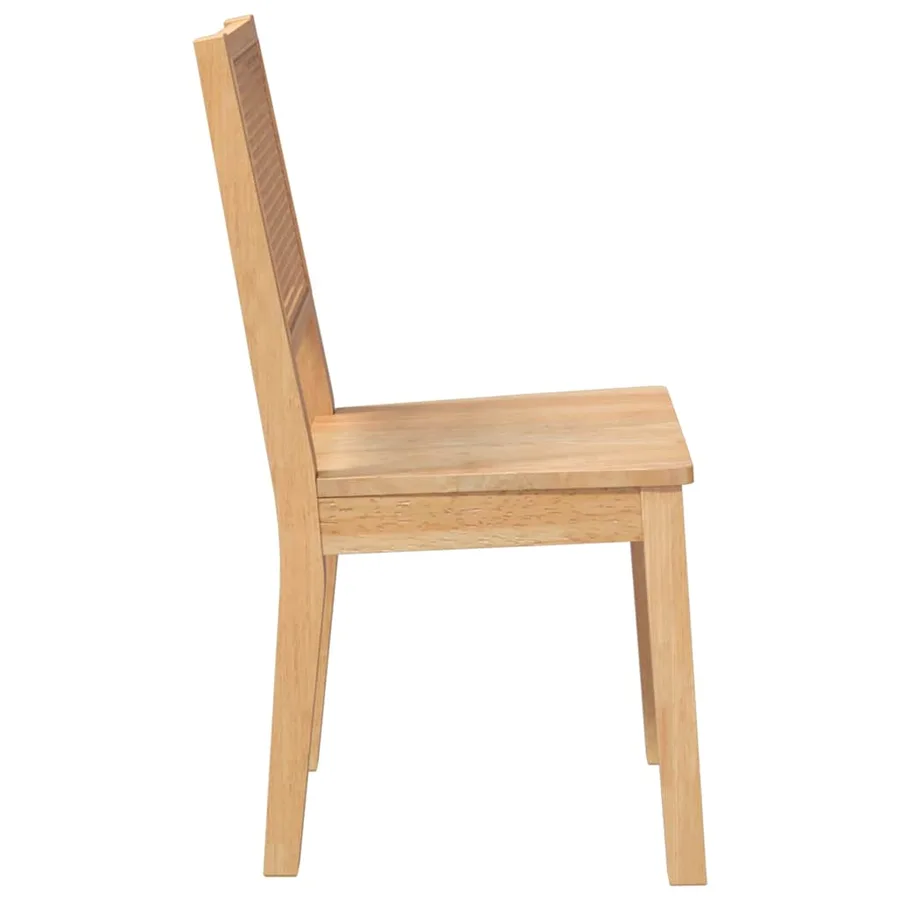 Chaises à manger 2 pcs bois massif caoutchouc - 6