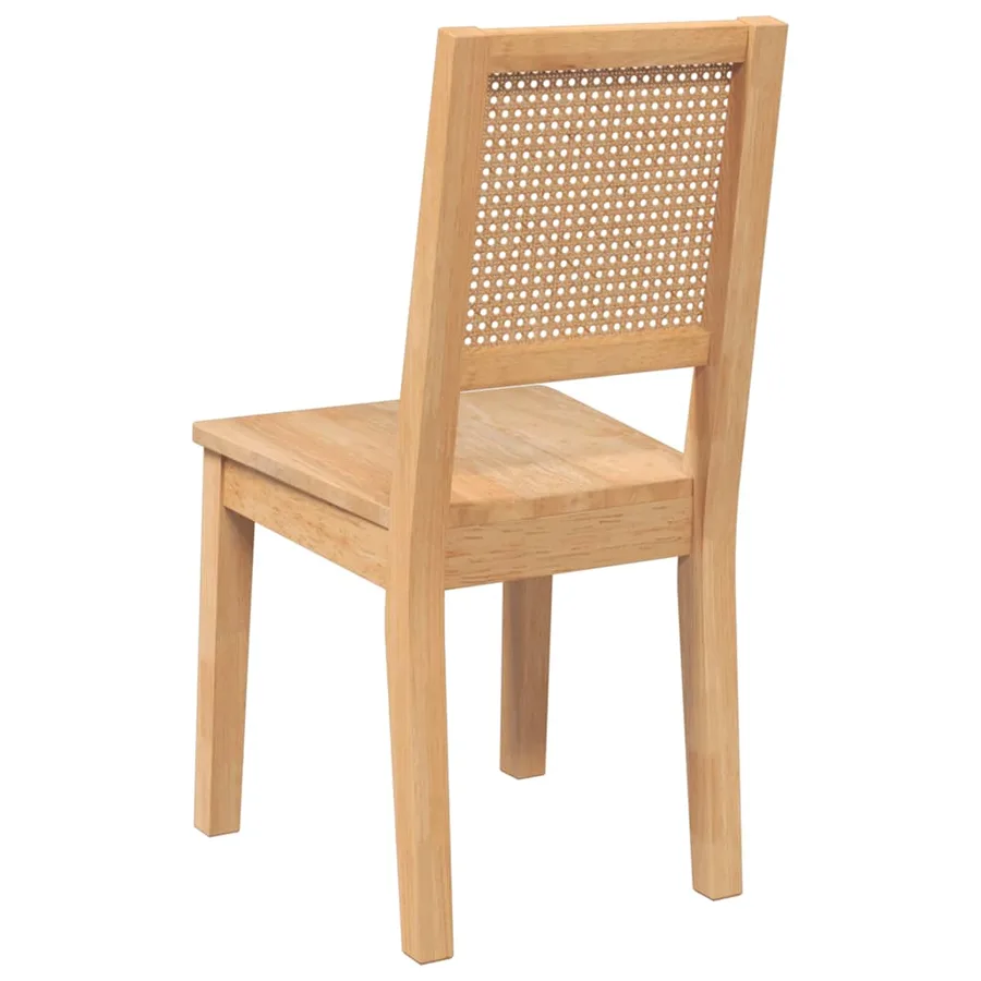 Chaises à manger 2 pcs bois massif caoutchouc - 7