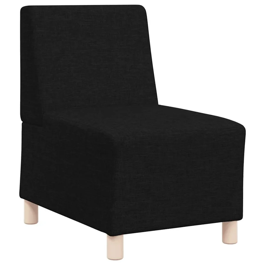 Canapé modulaire sans accoudoirs Noir 55 cm Tissu - 2