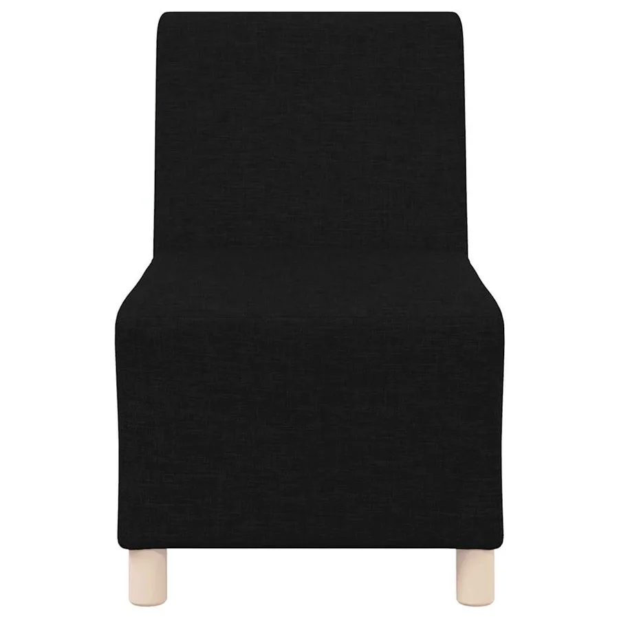 Canapé modulaire sans accoudoirs Noir 55 cm Tissu - 4