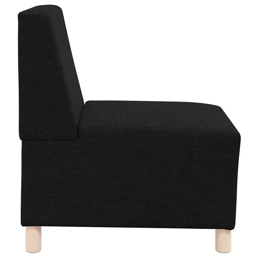 Canapé modulaire sans accoudoirs Noir 55 cm Tissu - 6
