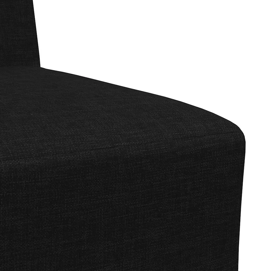 Canapé modulaire sans accoudoirs Noir 55 cm Tissu - 7