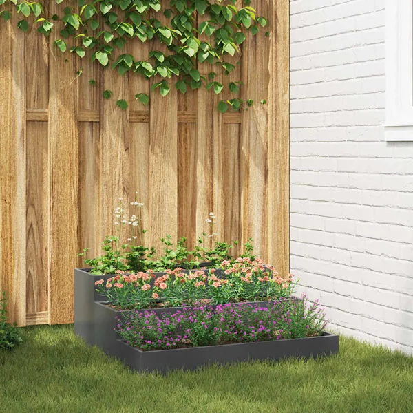 Cache-pot de jardin Anthracite 90 x 90 x 35 cm
