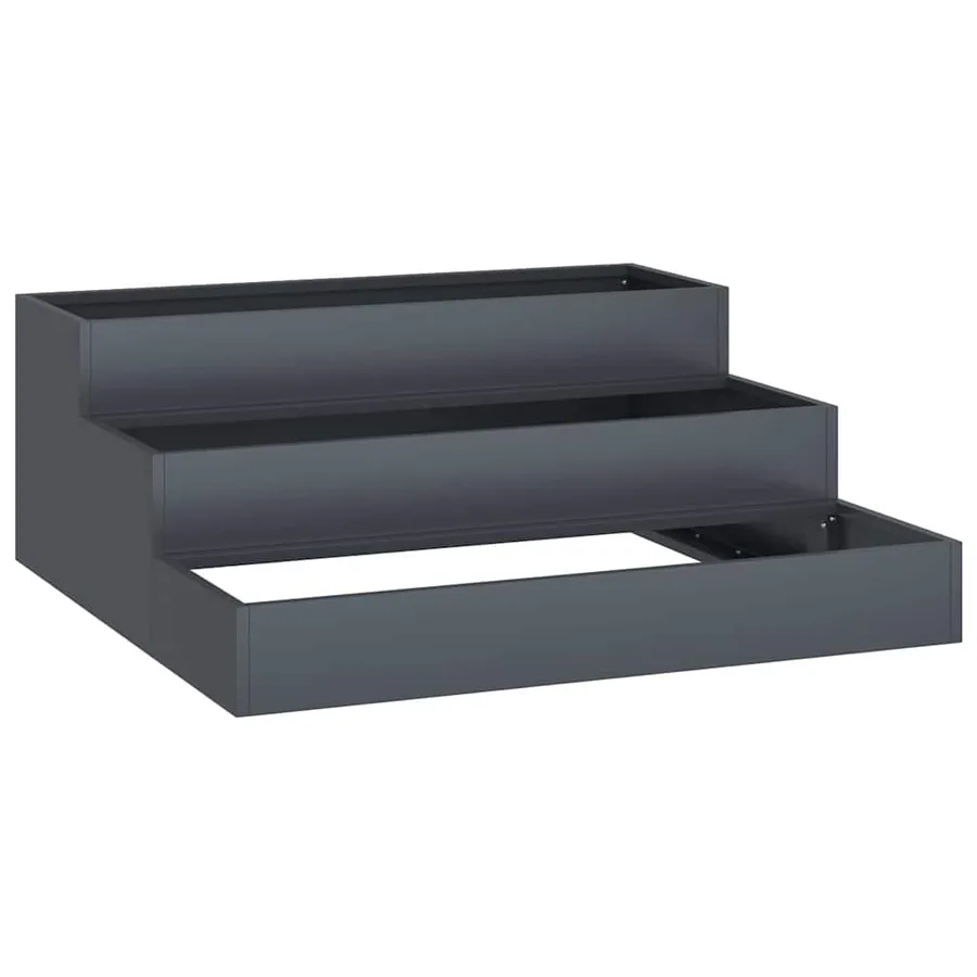 Cache-pot de jardin Anthracite 90 x 90 x 35 cm - 2
