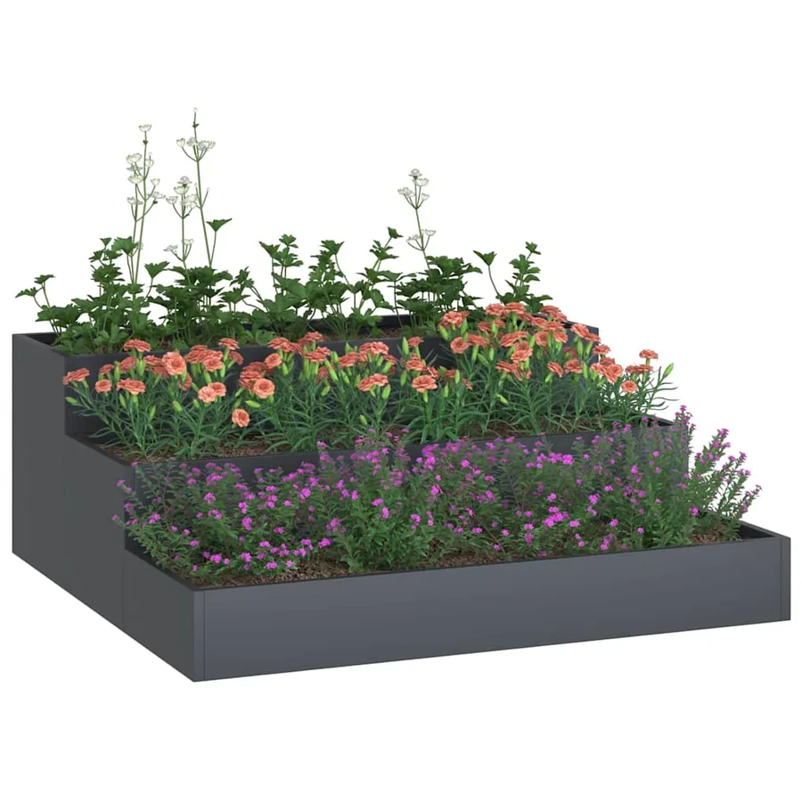 Cache-pot de jardin Anthracite 90 x 90 x 35 cm - 3