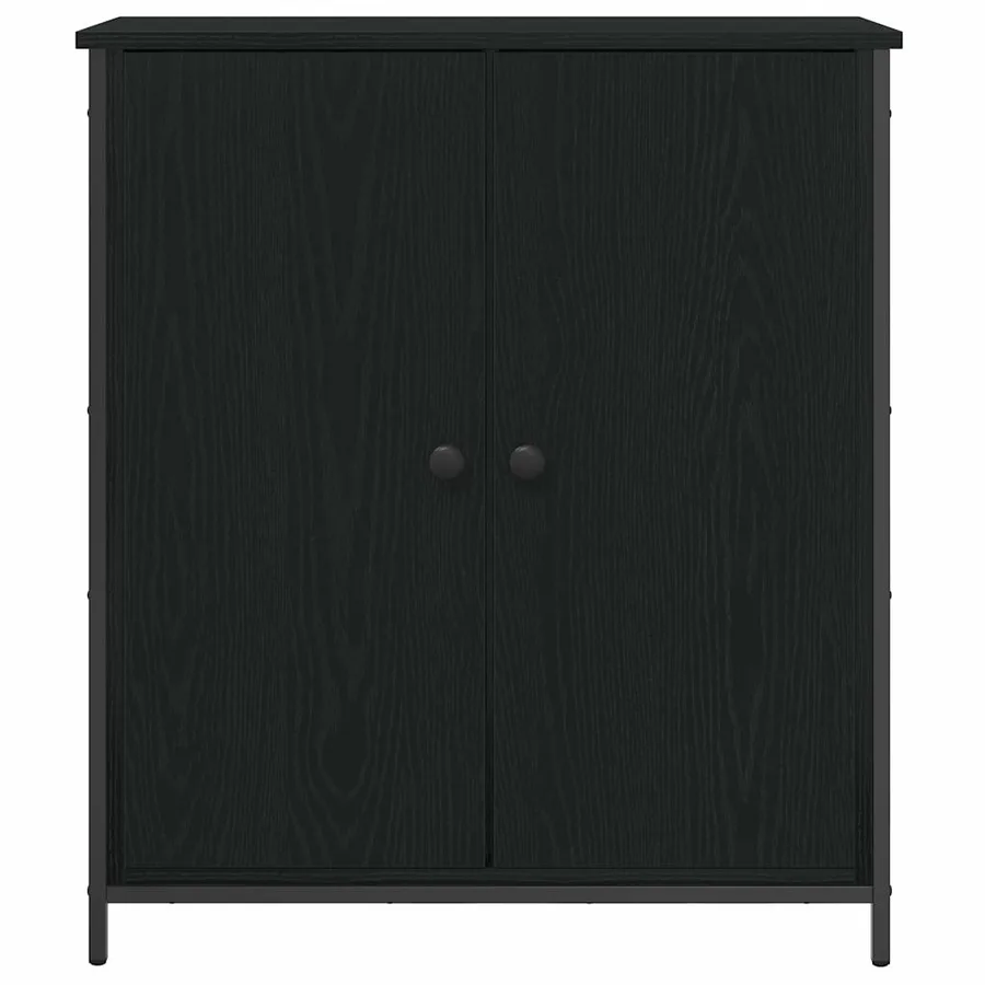 Buffet Chêne noir 70 x 30 x 80 cm Bois d'ingénierie - 6