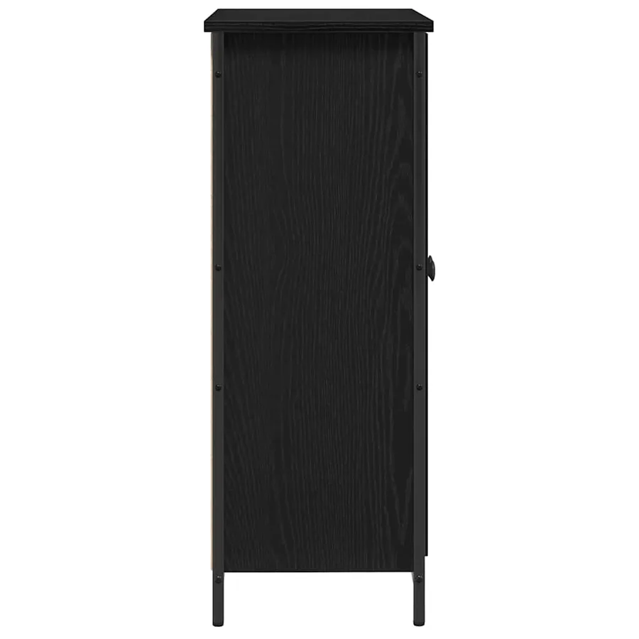 Buffet Chêne noir 70 x 30 x 80 cm Bois d'ingénierie - 7