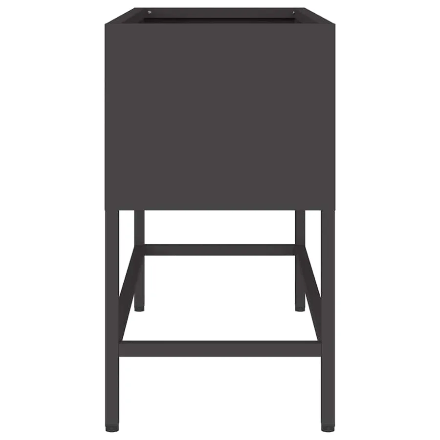 Bac de jardin surélevé Noir 60 x 26 x 45 cm Acier - 6