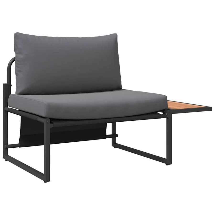 Ensemble de salle à manger pour jardin 3 pcs Anthracite Acier - 5