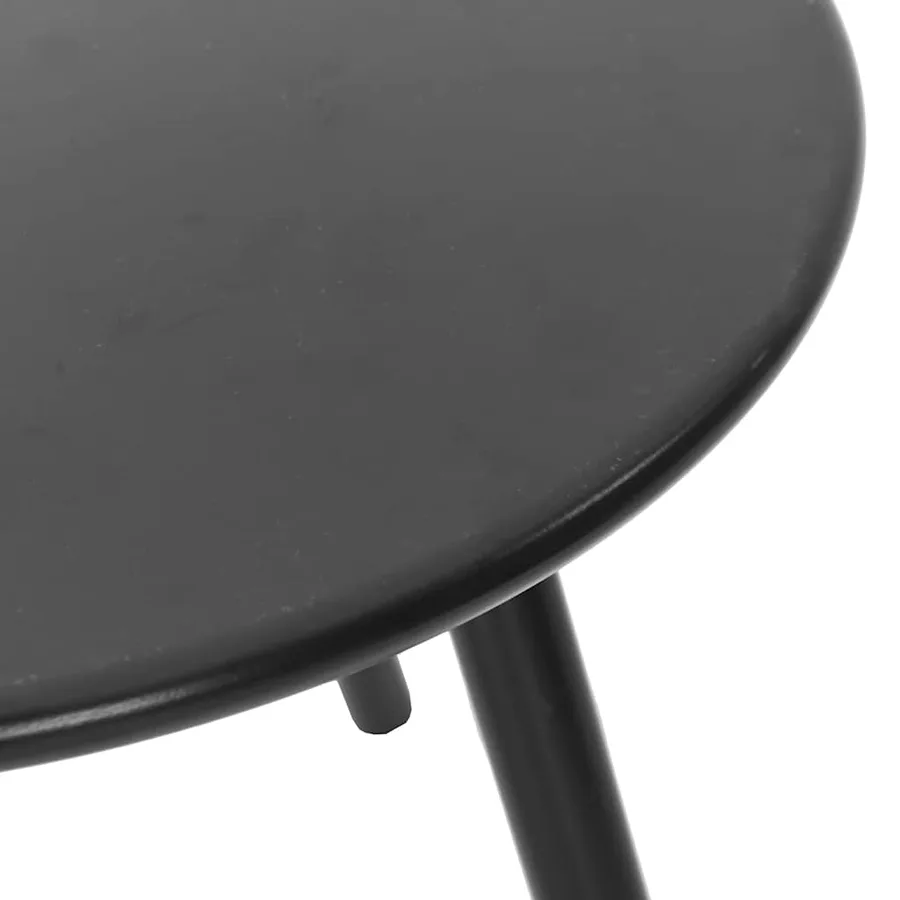Lot de 3 Chaise de jardin noir résine tressée - 10