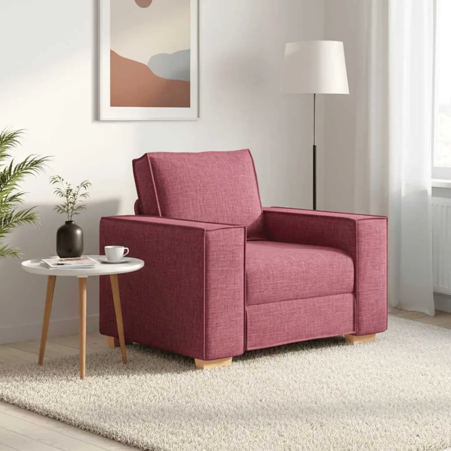 Canapé Fauteuil Rouge Vin 100x78x84 cm Tissu