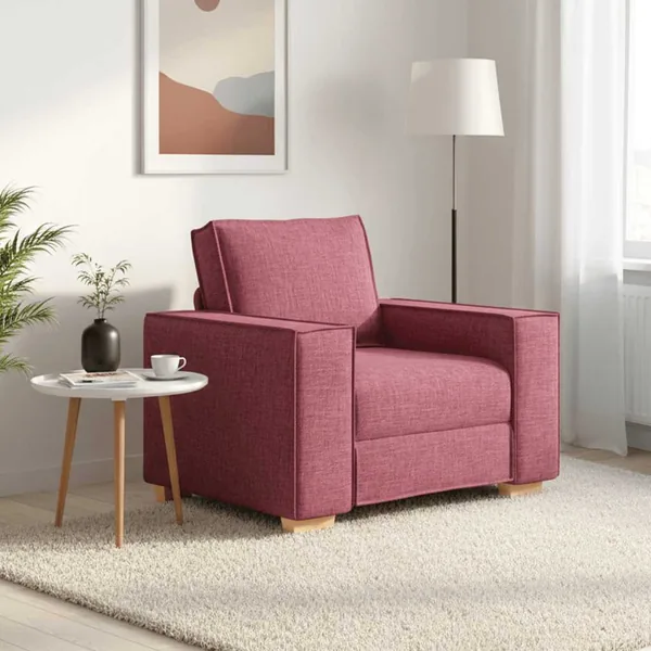 Canapé Fauteuil Rouge Vin 100x78x84 cm Tissu